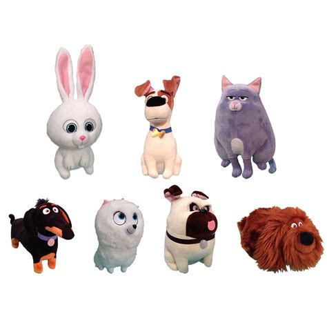 TY Beanie Babies - SECRET LIFE OF PETS - SET OF 7 (Duke, Buddy, Mel, Max, Gidget, Chloe +1 ...