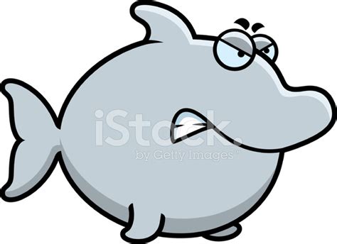 Angry Cartoon Dolphin Stock Vector - FreeImages.com