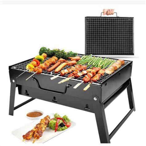 Outdoor Portable BBQ Parties Barbecue Grill Set Charcoal Kebab Picnic Camping Sets-in BBQ Grills ...