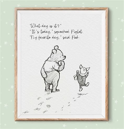 Classic Winnie The Pooh Nursery Decor, Pooh Printable Quote Piglet Poster – Poster - Canvas ...