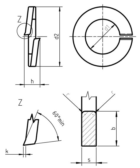 DIN 127 A - Spring lock washers, Form A