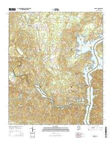 Lay Lake Topo Map in Shelby County, Alabama