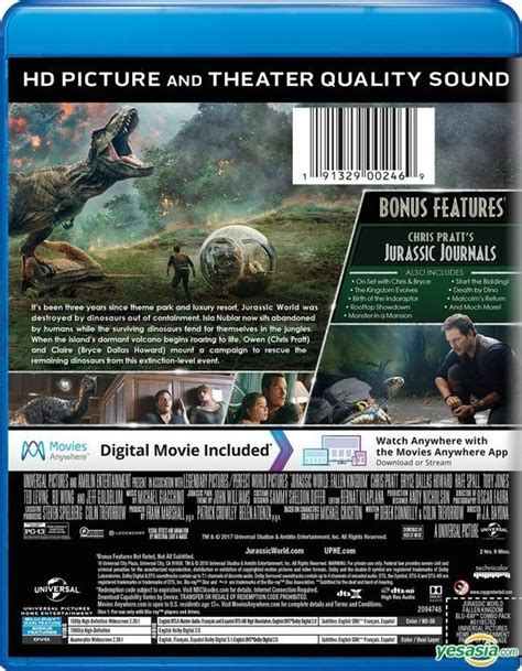 YESASIA: Jurassic World: Fallen Kingdom (2018) (Blu-ray + DVD + Digital ...