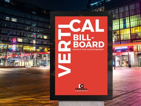 Mockup of a Vertical Billboard in Street Free Download | Resource Boy