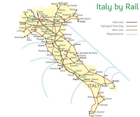 Italy Train Tickets | Italy train, Italy rail, Train map