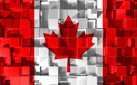 Flag of Canada, 3d flag, 3d cubes texture, Flags of North America ...