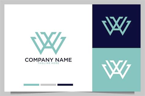 Premium Vector | Letter w with a monogram logo design