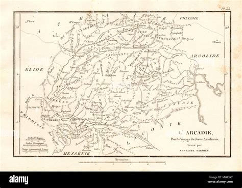 ANCIENT GREECE. Arcadia. "L'Arcadie". Central Peloponnese 1832 old ...