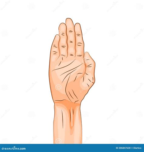 Abhaya Mudra - Gesture in Yoga Fingers. Symbol in Buddhism or Hinduism. Yoga Technique for ...