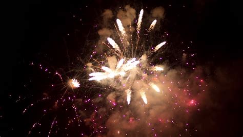 Colourful Fireworks Display During Las Fallas Festival In Valencia, Spain Stock Footage Video ...