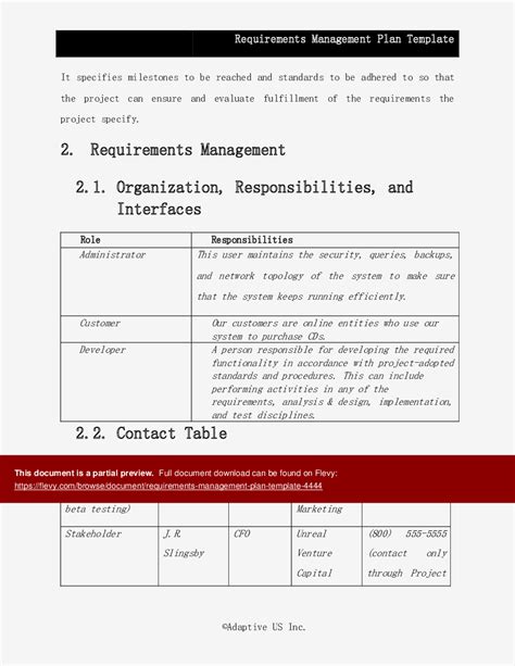 Word Template: Requirements Management Plan Template (26-page Word ...