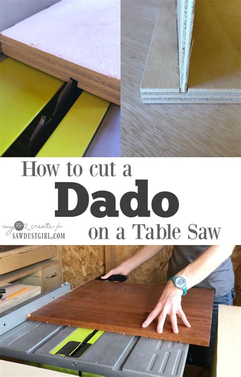 How to cut a Dado on a Table Saw - Sawdust Girl®