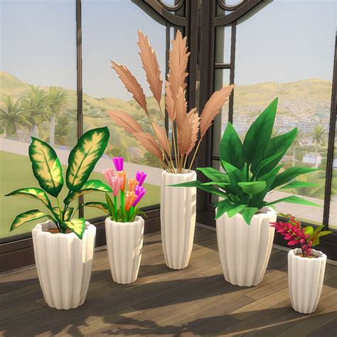 Fancy pots fancy plants! | SIXAM CC | Sims, Sims 4, Plant decor