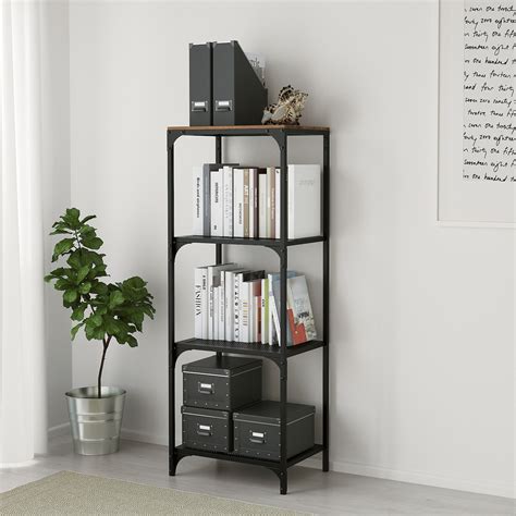 FJÄLLBO Shelf unit, black, 19 5/8x53 1/2" - IKEA