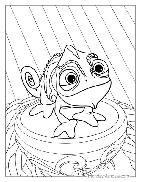 Tangled Rapunzel And Pascal Coloring Pages