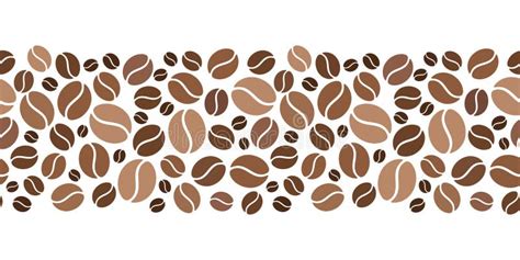 Horizontal Seamless Background with Coffee Beans. Vector Illustration. Stock Vector ...