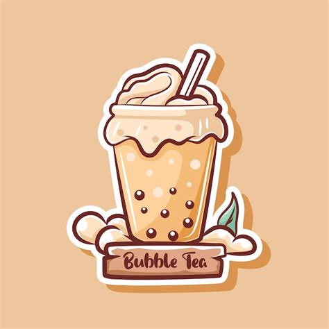 Premium Vector | Bubble tea drink logo vector