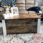 DIY Wood Coffee Table with Hidden Storage - Whiskey & Whit