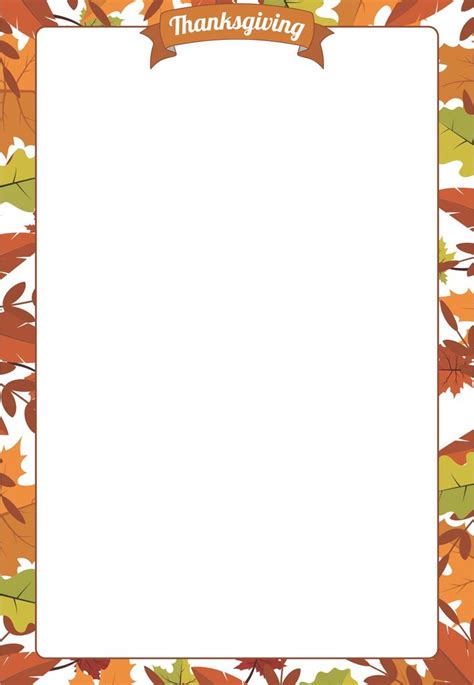 Printable Thanksgiving Borders | Printablee | Thanksgiving printables, Happy birthday frame ...