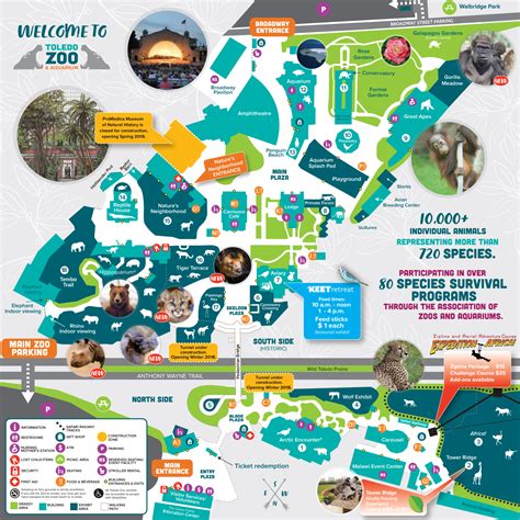 The map of The Toledo Zoo & Aquarium in Toledo, USA