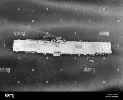 Aerial view of USS Wasp (CV-18) c1951 Stock Photo - Alamy