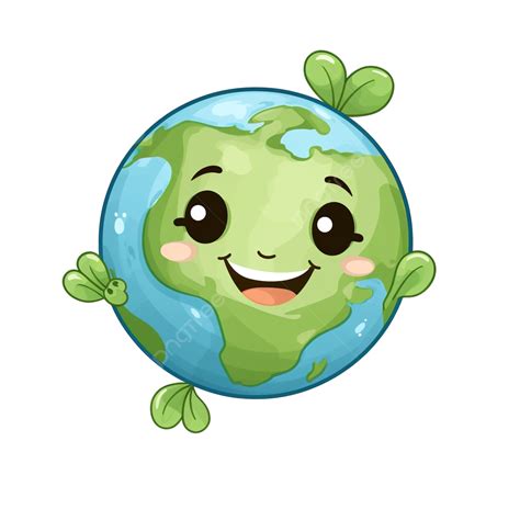 Earth Drawing Cute Cartoon Earth Day Clip Art Illustration, World ...