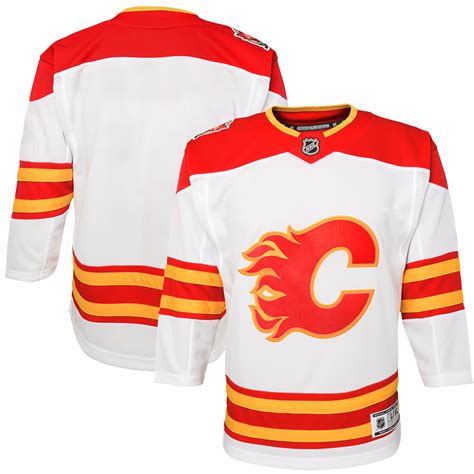 Youth Calgary Flames White 2019 Heritage Classic Premier - Jersey