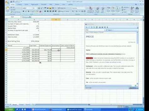 Bond Amortization Schedule in Excel - YouTube