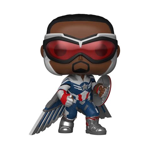 Funko POP! Marvel: The Falcon and the Winter Soldier Captain America Action Pose 3.75-in ...