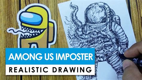 AMONG US IMPOSTER - HOW TO DRAW (REALISTIC DRAWING) - YouTube