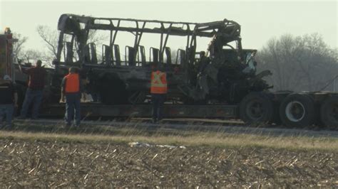 3 children, 2 adults dead after school bus and semi crash