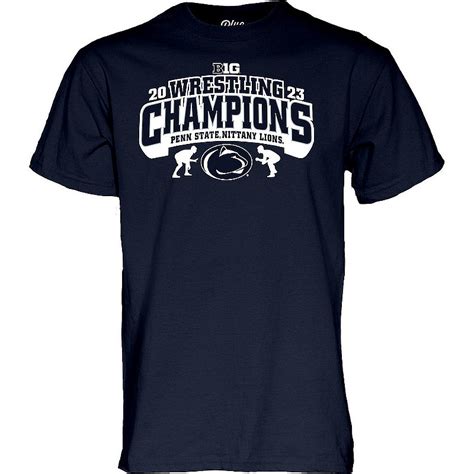 Penn State 2023 Big Ten Wrestling Champions T-Shirt Navy Nittany Lions (PSU)