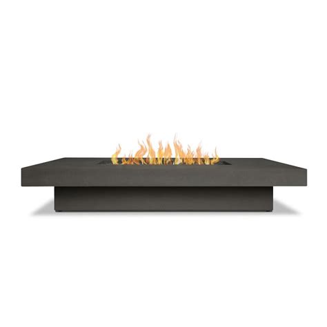 Concrete Lipped Rectangle Fire Table | West Elm