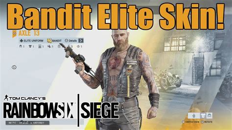 BANDIT ELITE SKIN!- Rainbow Six Siege Elite Skin Showcase - YouTube