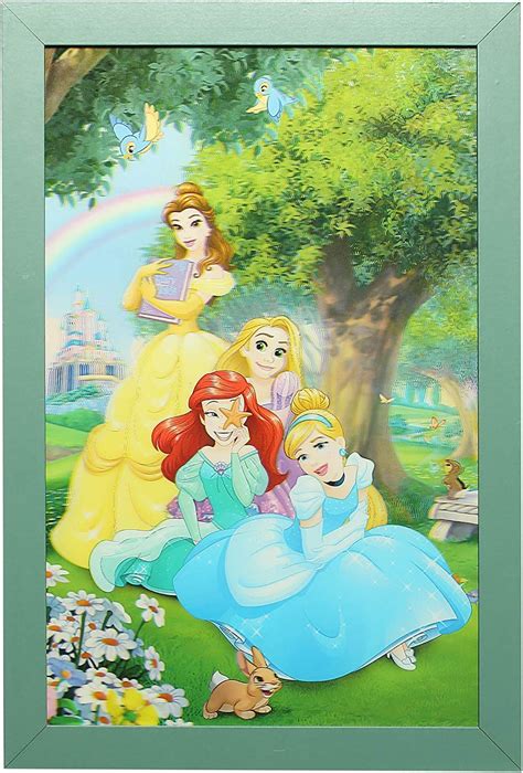 Buy Princess Cinderella, Rapunzel, Ariel & Belle 3D Kids Wall Art Decor ...