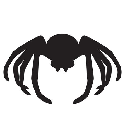 Premium Vector | Halloween silhouette huge spider insect body