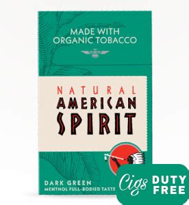 American Spirit Dark Green Menthol - Duty Free Cigarettes