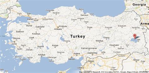 Lake Van on Map of Turkey