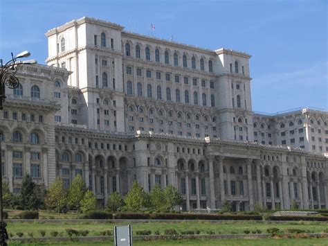 The Palace of the Parliment in Romania, built by dictator Nicolae Ceausescu, is world's largest ...