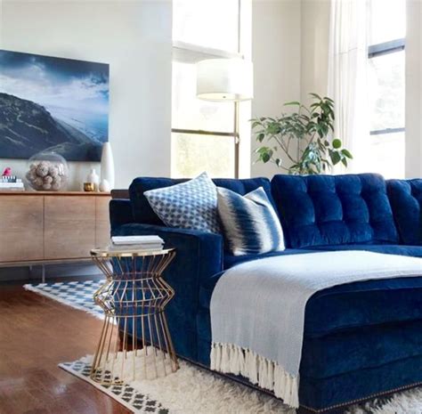 Royal Blue Couch | Couches living room, Velvet couch living room, Blue ...