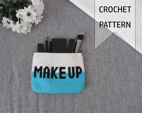 Make up Crochet Bag Pattern /Crochet Cosmetic Pouch Pattern | Etsy