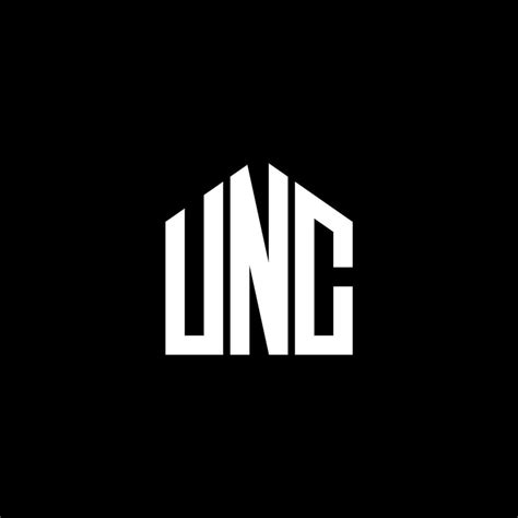 UNC letter logo design on BLACK background. UNC creative initials ...