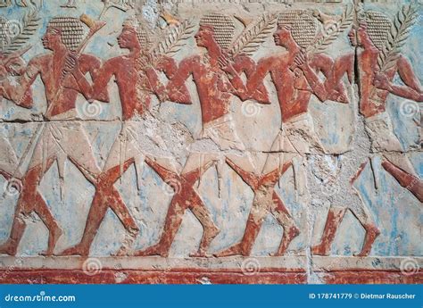 Relief of Hatshepsut`s Trading Expedition To the Land of Punt Stock ...