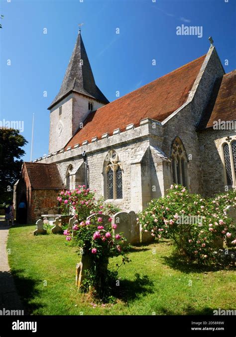 Holy Trinity church, Bosham, West Sussex. Dating from Saxon times, it ...