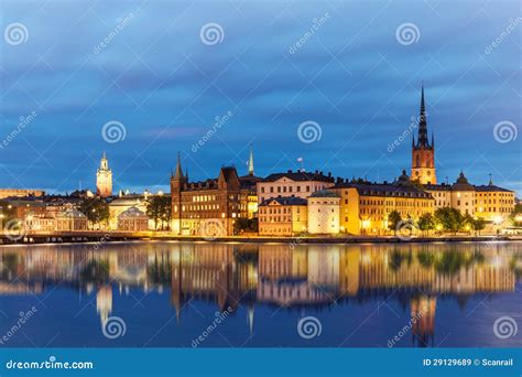 Evening Summer Scenery of Stockholm, Sweden Stock Image - Image of ...