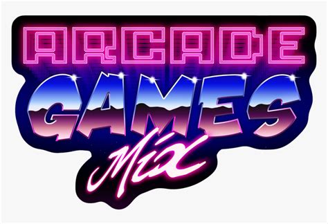 Text,font,graphic Blue,neon,neon Sign - Arcade Games Logo Png ...