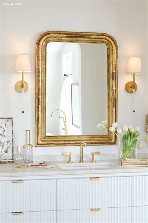 Gold Mirrored Bathroom Vanity