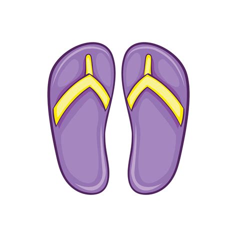 icono de sandalias flip flop, estilo de dibujos animados 14595804 ...