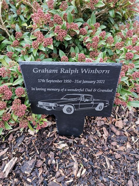 Personalised Memorial Plaque, Grave Stone, Grave Marker, Memorial Gift, in Loving Memory, Car ...