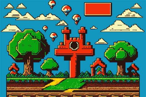 Premium Photo | Retro 8-Bit Super Mario Console Game Background High ...